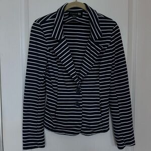 Forever 21 Navy Blue and White Striped Women's Blazer